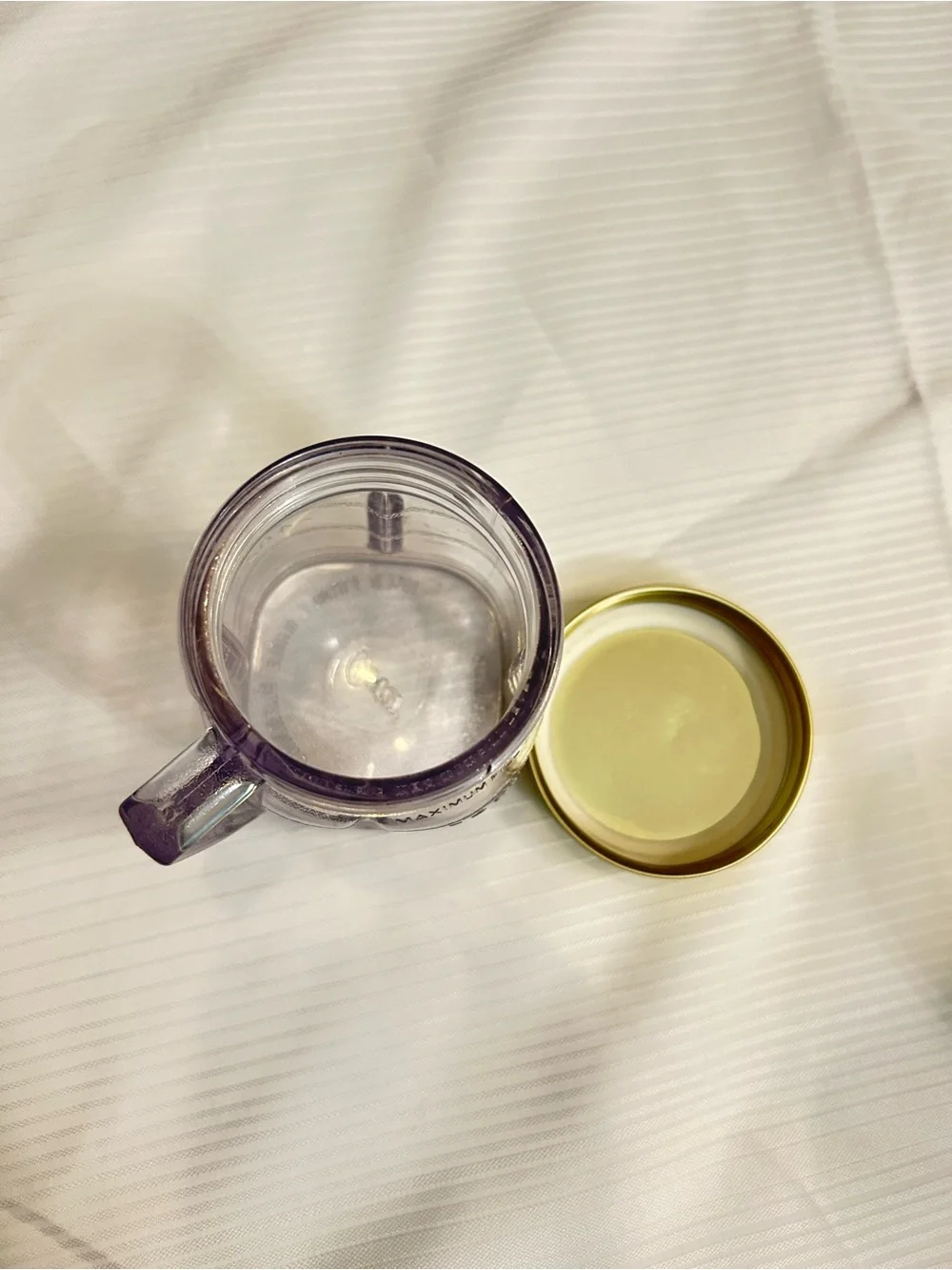 Vintage Osterizer Mini-Blend  8oz plastic Containers with Yellow Lids (Set of 2)